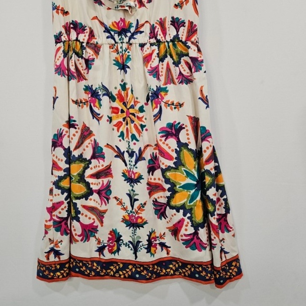 ECI New York Tropical Mini Dress V Neck Resort Vacation Size 2 - Picture 3 of 15